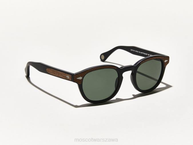 okulary słoneczne 4TN2405 czarny mat/drewno Moscot lemtoszowe słońce