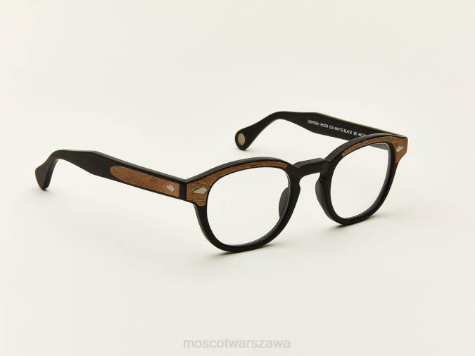 okulary 4TN225 czarny mat/drewno Moscot lemtosz