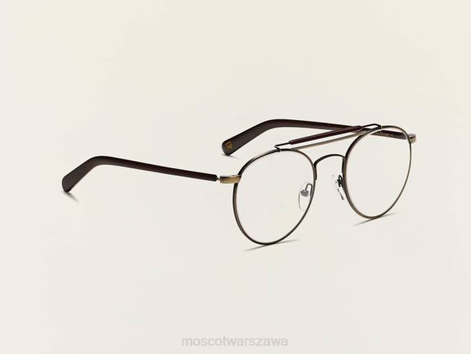 okulary 4TN2277 antyczne złoto/matowy ciemny brąz Moscot laser