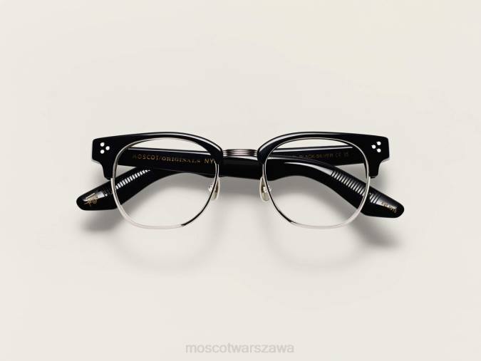 okulary 4TN243 czarne srebro Moscot tinif
