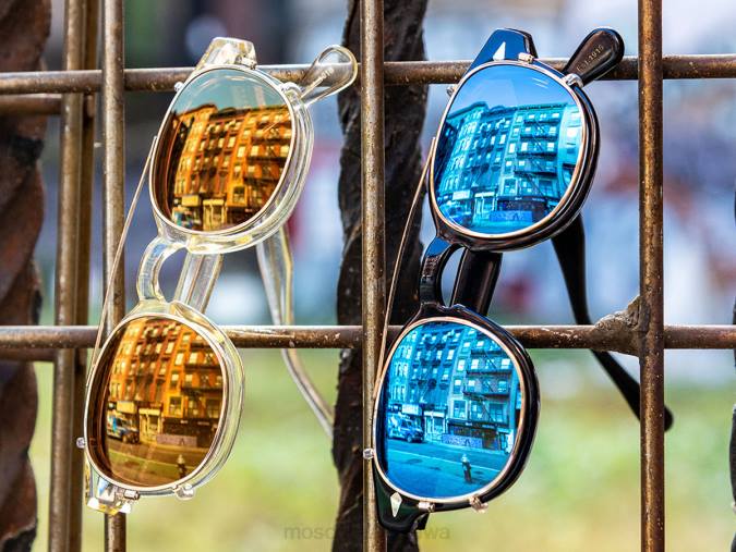 okulary 4TN2671 złote lustro Moscot Cliptosh Gold z lustrem