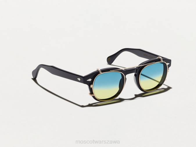 okulary 4TN2740 wodny wschód słońca Moscot Cliptosh Gold z niestandardowymi odcieniami