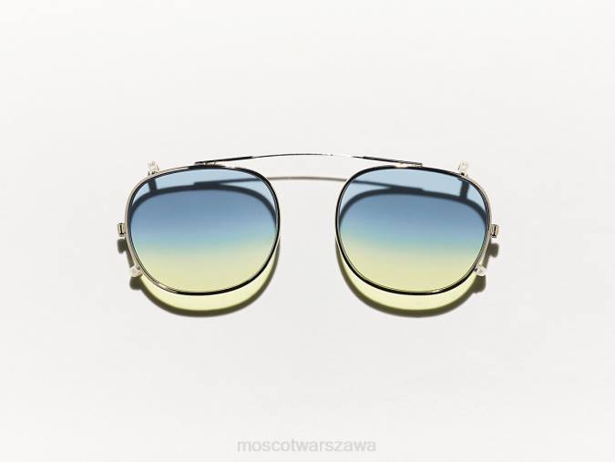okulary 4TN2740 wodny wschód słońca Moscot Cliptosh Gold z niestandardowymi odcieniami