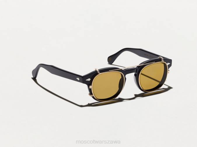 okulary 4TN2741 bursztyn Moscot Cliptosh Gold z niestandardowymi odcieniami