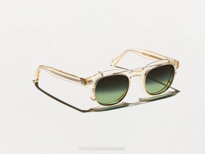 okulary 4TN2742 drewno leśne Moscot Cliptosh Gold z niestandardowymi odcieniami