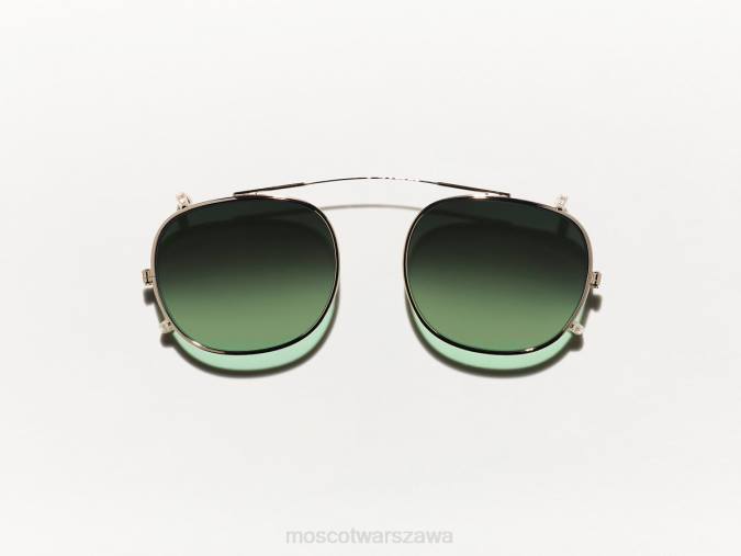 okulary 4TN2742 drewno leśne Moscot Cliptosh Gold z niestandardowymi odcieniami