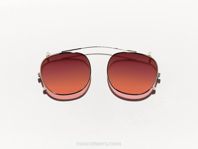 okulary 4TN2744 Cabernet Moscot Cliptosh Gold z niestandardowymi odcieniami
