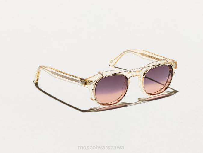 okulary 4TN2747 miejskie światła Moscot Cliptosh Gold z niestandardowymi odcieniami