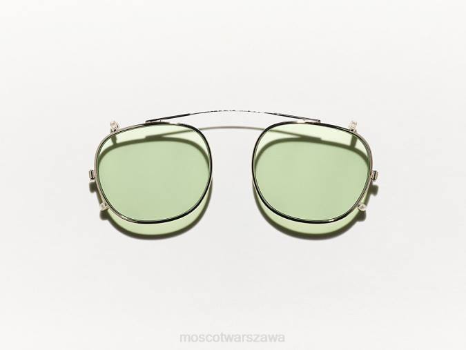 okulary 4TN2749 światło wapienne Moscot Cliptosh Gold z niestandardowymi odcieniami