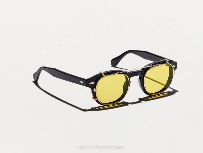 okulary 4TN2750 łagodny żółty Moscot Cliptosh Gold z niestandardowymi odcieniami