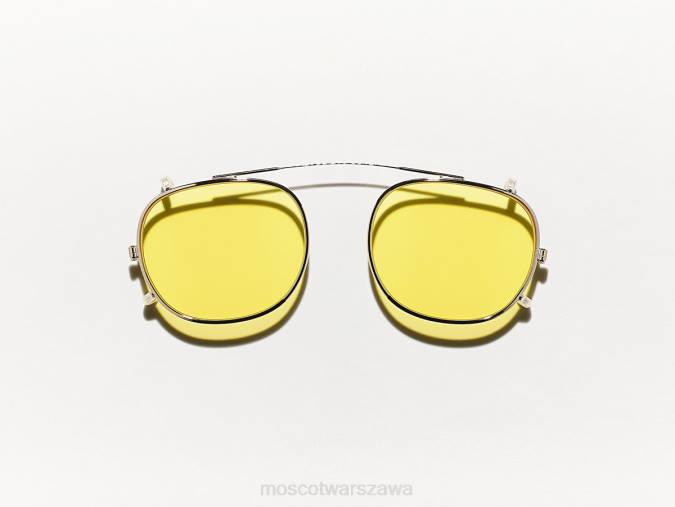 okulary 4TN2750 łagodny żółty Moscot Cliptosh Gold z niestandardowymi odcieniami