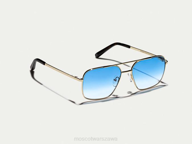 okulary 4TN2765 Błękit Broadwayu zaniknie Moscot shtarker gold z niestandardowymi odcieniami