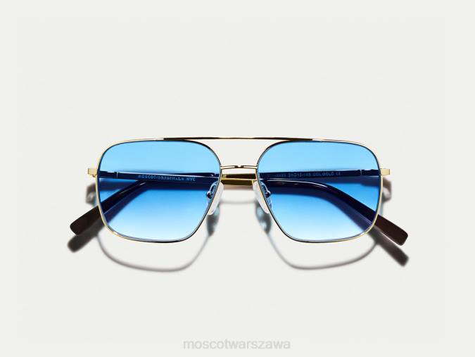 okulary 4TN2765 Błękit Broadwayu zaniknie Moscot shtarker gold z niestandardowymi odcieniami