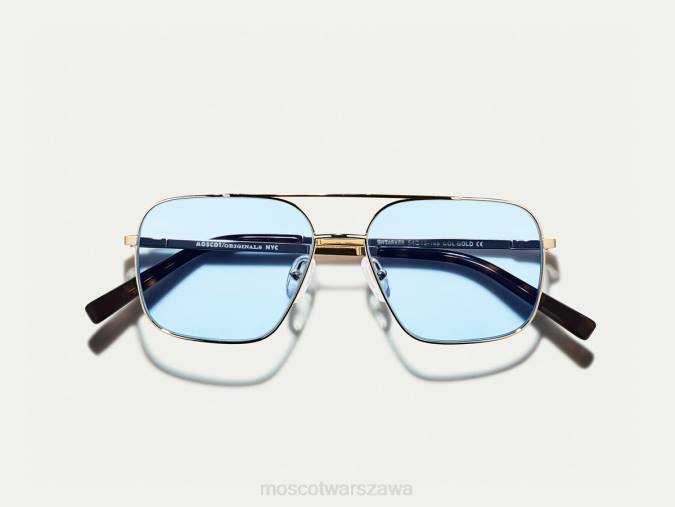 okulary 4TN2769 błękit powietrza Moscot shtarker gold z niestandardowymi odcieniami