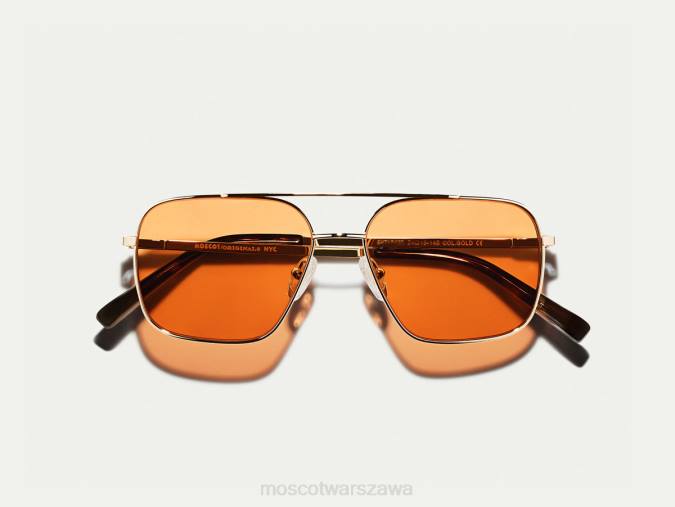 okulary 4TN2771 Woodstockowa pomarańcza Moscot shtarker gold z niestandardowymi odcieniami