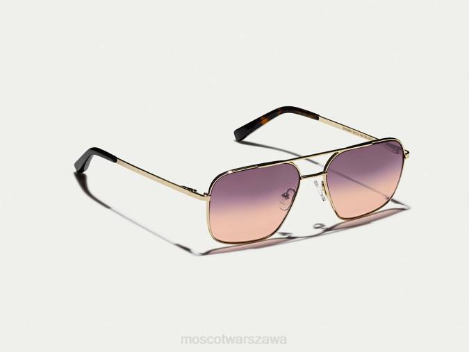 okulary 4TN2775 miejskie światła Moscot shtarker gold z niestandardowymi odcieniami