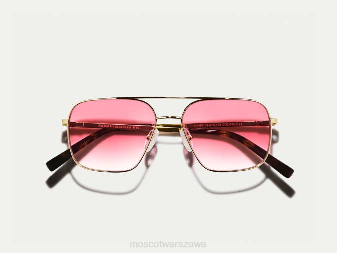 okulary 4TN2776 zwiędnięcie wielkiego jabłka Moscot shtarker gold z niestandardowymi odcieniami