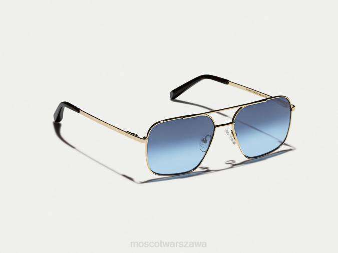 okulary 4TN2779 dżinsowy niebieski Moscot shtarker gold z niestandardowymi odcieniami