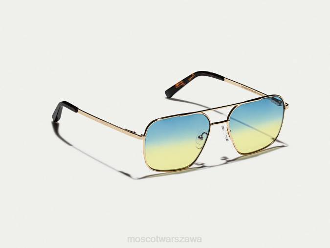 okulary 4TN2781 wodny wschód słońca Moscot shtarker gold z niestandardowymi odcieniami