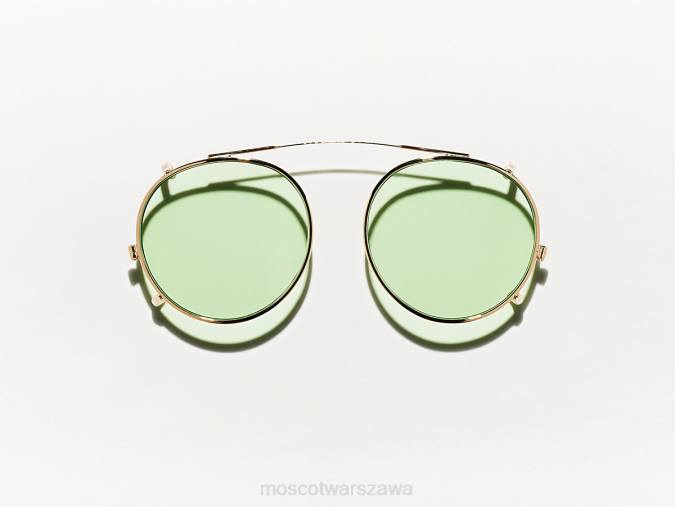 okulary 4TN2807 światło wapienne Moscot Clipzen Gold z niestandardowymi odcieniami