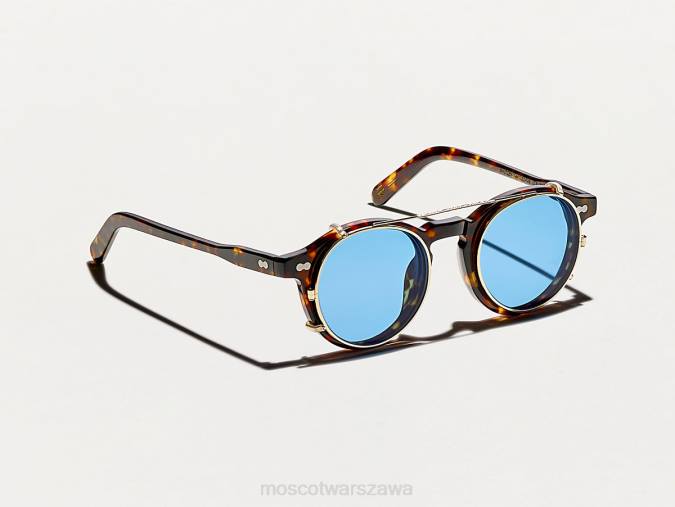 okulary 4TN2810 niebieski gwiazd Moscot Clipzen Gold z niestandardowymi odcieniami