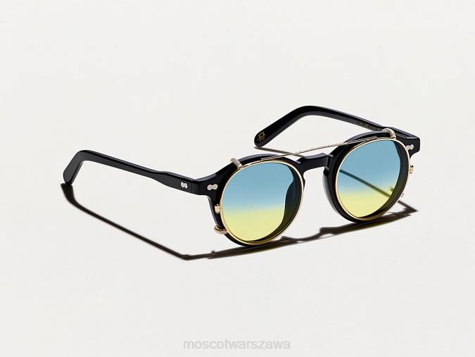 okulary 4TN2812 wodny wschód słońca Moscot Clipzen Gold z niestandardowymi odcieniami