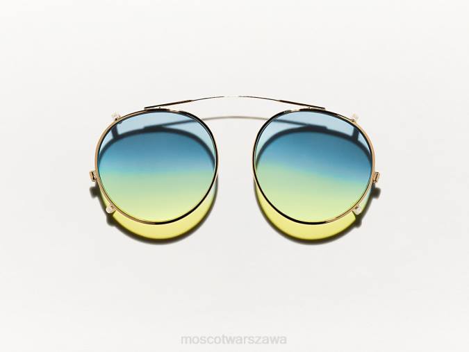 okulary 4TN2812 wodny wschód słońca Moscot Clipzen Gold z niestandardowymi odcieniami