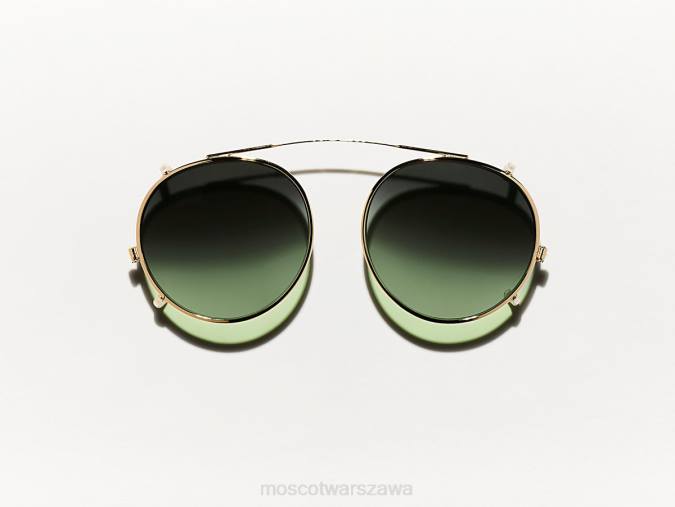 okulary 4TN2814 drewno leśne Moscot Clipzen Gold z niestandardowymi odcieniami