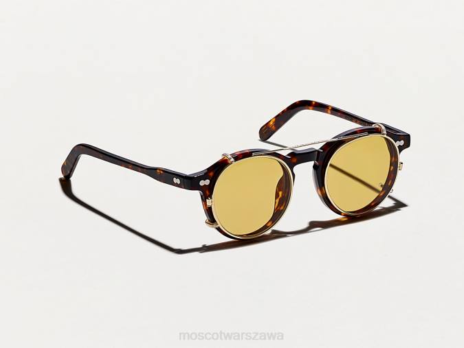 okulary 4TN2816 bursztyn Moscot Clipzen Gold z niestandardowymi odcieniami