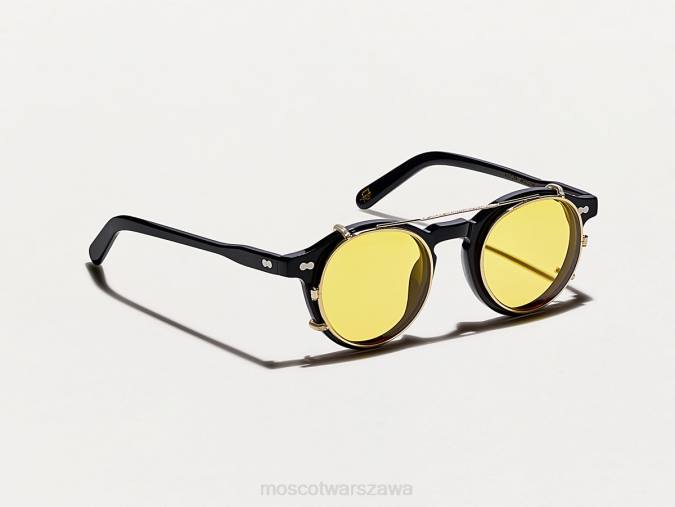 okulary 4TN2820 łagodny żółty Moscot Clipzen Gold z niestandardowymi odcieniami