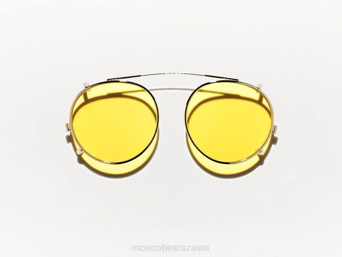 okulary 4TN2820 łagodny żółty Moscot Clipzen Gold z niestandardowymi odcieniami