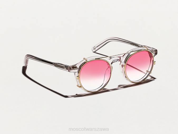 okulary 4TN2823 zwiędnięcie wielkiego jabłka Moscot Clipzen Gold z niestandardowymi odcieniami