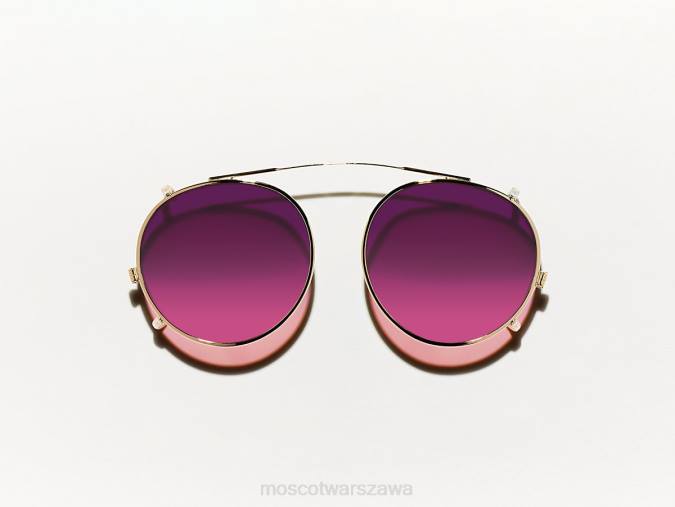 okulary 4TN2824 zachód słońca Moscot Clipzen Gold z niestandardowymi odcieniami