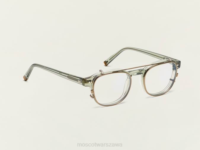 okulary 4TN2907 mosiądz Moscot Arthur Clip z filtrem światła niebieskiego