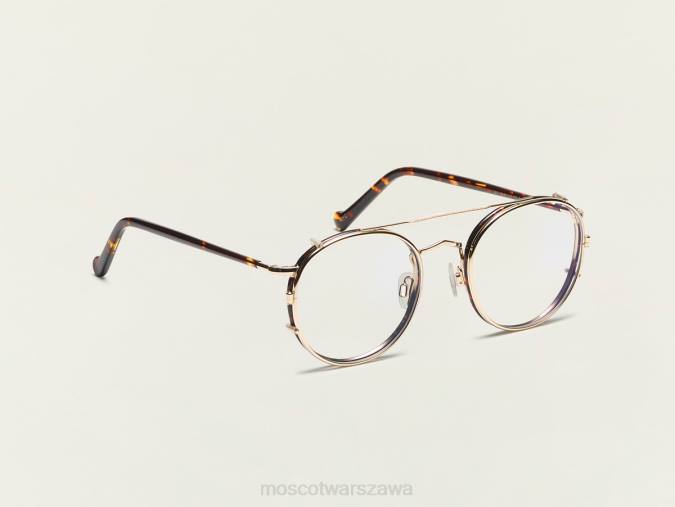 okulary 4TN2908 złoto Moscot klips Zev z filtrem światła niebieskiego