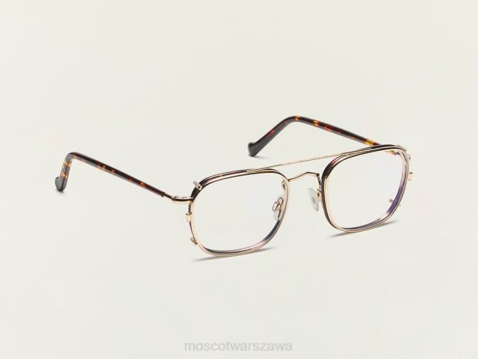 okulary 4TN2910 złoto Moscot klips Schlep z filtrem światła niebieskiego
